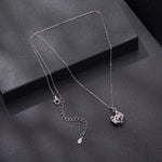 Collana a clavicola con cuore e ala in moissanite, in argento sterling S925., MSN067