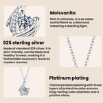 Collana a clavicola con cuore e ala in moissanite, in argento sterling S925., MSN067
