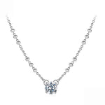 Collana a clavicola con moissanite in argento sterling S925, MSN066