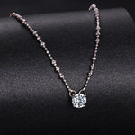 Collana a clavicola con moissanite in argento sterling S925, MSN066