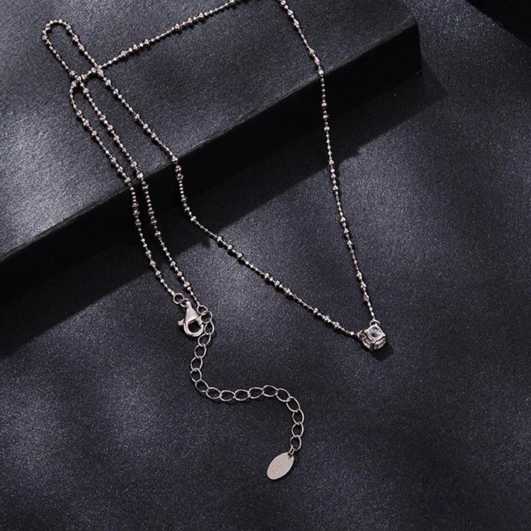Collana a clavicola con moissanite in argento sterling S925, MSN066