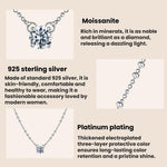 Collana a clavicola con moissanite in argento sterling S925, MSN066