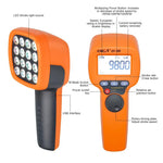 Tachimetro digitale stroboscopico portatile DIGT DT-10S da 60-99999 giri/minuto, senza contatto, con luce LED da 1500 LUX., DT-10S