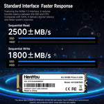 HereYou M.2 NVMe PCIe 3.0 SSD 2280 Unità a stato solido interna per laptop, 128GB, 256GB, 512GB, 1TB