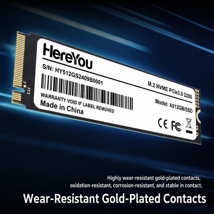 HereYou M.2 NVMe PCIe 3.0 SSD 2280 Unità a stato solido interna per laptop, 128GB, 256GB, 512GB, 1TB