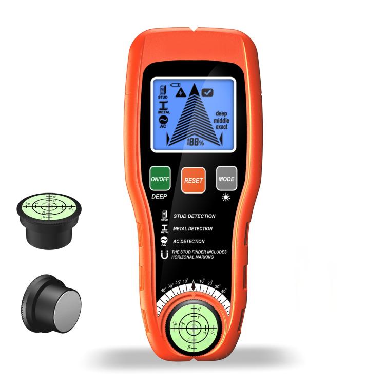 Rilevatore di montanti elettronico 5 in 1 con livella a bolla e magnete per legno, metallo e cavi elettrici sotto tensione., 850