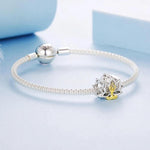 Accessori per gioielli fai da te Lotus Yoga in rame con perline e placcatura in oro bianco, YIC145