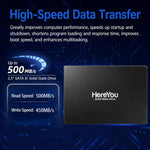 Unità SSD interna ad alta velocità da 2,5 pollici per laptop e PC desktop., HereYou SATA3 128G, HereYou SATA3 256G, HereYou SATA3 512G, HereYou SATA3 1TB