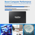 Unità SSD interna ad alta velocità da 2,5 pollici per laptop e PC desktop., HereYou SATA3 128G, HereYou SATA3 256G, HereYou SATA3 512G, HereYou SATA3 1TB