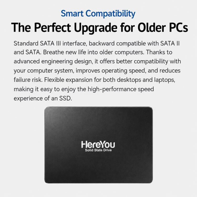 Unità SSD interna ad alta velocità da 2,5 pollici per laptop e PC desktop., HereYou SATA3 128G, HereYou SATA3 256G, HereYou SATA3 512G, HereYou SATA3 1TB