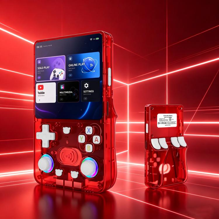X36 Ultra, console portatile retrò con schermo IPS da 4,2 pollici, Android 10.0, Wi-Fi e joystick RGB., 64G Transparent Black, 128G Transparent Black, 64G Transparent White, 128G Transparent White, 64G Transparent Purple, 128G Transparent Purple       ...