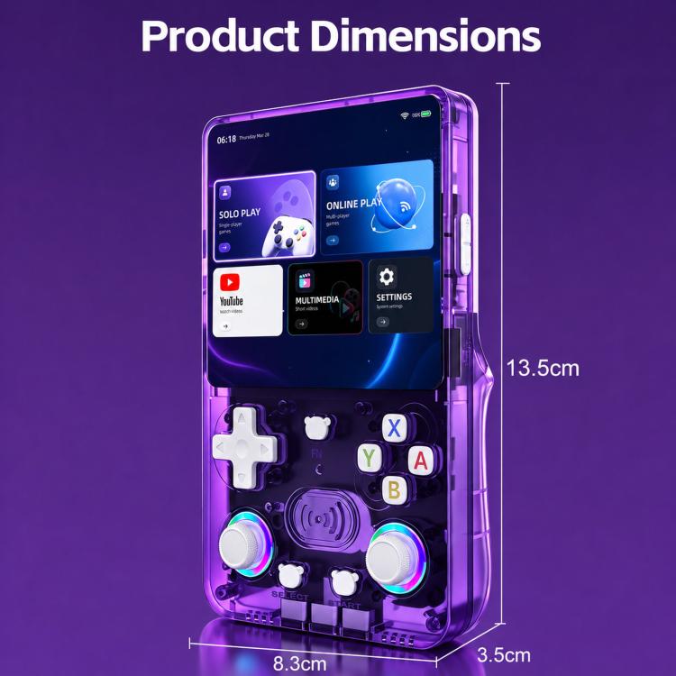 X36 Ultra, console portatile retrò con schermo IPS da 4,2 pollici, Android 10.0, Wi-Fi e joystick RGB., 64G Transparent Black, 128G Transparent Black, 64G Transparent White, 128G Transparent White, 64G Transparent Purple, 128G Transparent Purple       ...