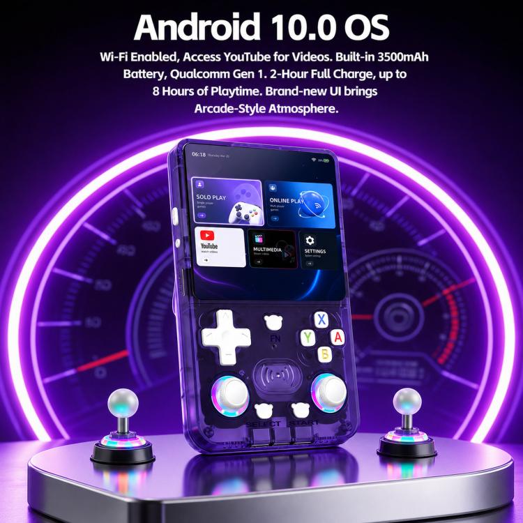 X36 Ultra, console portatile retrò con schermo IPS da 4,2 pollici, Android 10.0, Wi-Fi e joystick RGB., 64G Transparent Black, 128G Transparent Black, 64G Transparent White, 128G Transparent White, 64G Transparent Purple, 128G Transparent Purple       ...