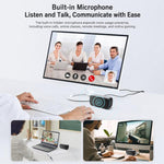 Altoparlante USB per computer con microfono e scheda audio integrati, mini soundbar stereo da scrivania.