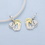 Bracciale con ciondolo in rame e perline a forma di cuore a forma di animale., YIC148