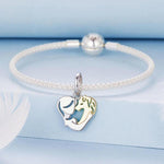 Bracciale con ciondolo in rame e perline a forma di cuore a forma di animale., YIC148