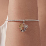 Bracciale con ciondolo in rame e perline a forma di cuore a forma di animale., YIC148