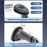 Yokoscan BWHS28 AiPro 2.4G Bluetooth Wireless 2D Barcode Scanner Scanning Gun For Supermarket Logistics & Warehouse, No Base, With Base