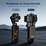 Custodia protettiva semi-chiusa antipolvere per obiettivo e schermo BRDRC del DJI Osmo Pocket 4P.