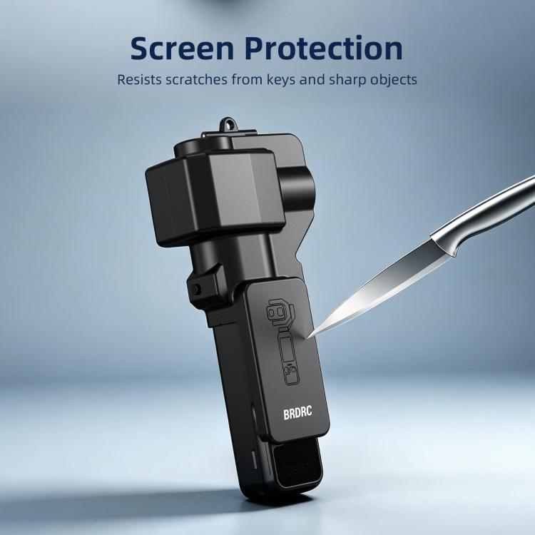 Custodia protettiva semi-chiusa antipolvere per obiettivo e schermo BRDRC del DJI Osmo Pocket 4P.
