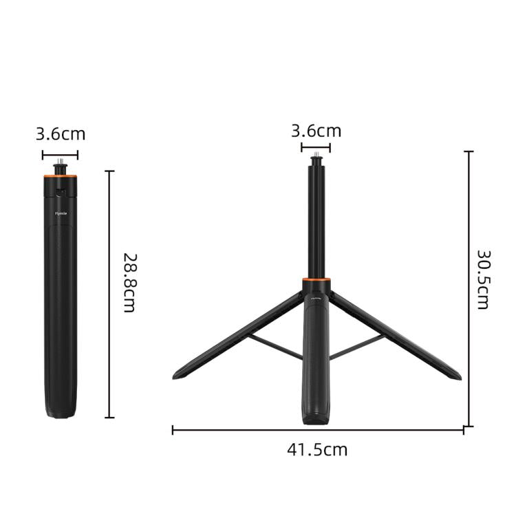 Per DJI Osmo Pocket 4P / 3 Asta di prolunga per treppiede Flymile da 1,6 m con sistema di estrazione a scatto One-Click