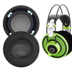 2 cuscinetti auricolari di ricambio per cuffie AKG K701 / K702 / Q701 / Q702, Black Velour, Grey Velour, Black Football Mesh, Grey Football Mesh, Black Gold Velvet, Black Lambskin, Grey Lambskin, Black Perforated Lambskin, Black Purple Mesh            ...