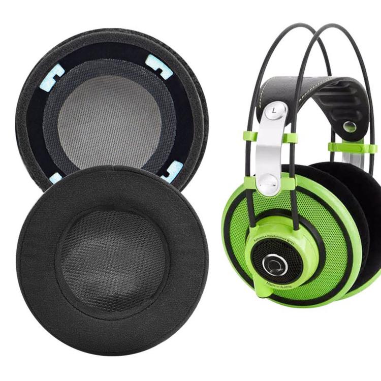 2 cuscinetti auricolari di ricambio per cuffie AKG K701 / K702 / Q701 / Q702, Black Velour, Grey Velour, Black Football Mesh, Grey Football Mesh, Black Gold Velvet, Black Lambskin, Grey Lambskin, Black Perforated Lambskin, Black Purple Mesh            ...
