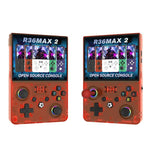 Console portatile retrò R36 MAX2 con schermo da 4,5 pollici, Linux open source e Wi-Fi 2.4G per il multiplayer., 64G, 128G