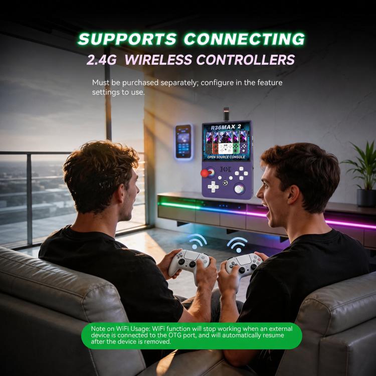 Console portatile retrò R36 MAX2 con schermo da 4,5 pollici, Linux open source e Wi-Fi 2.4G per il multiplayer., 64G, 128G