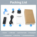 Scanner di codici a barre 2D portatile wireless Bluetooth 2.4G, pistola di scansione palmare per spedizioni e logistica., P2300L