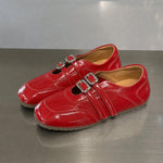 Scarpe basse da donna con rialzo interno, stile balletto, punta quadrata, doppia fibbia, modello slip-on casual, con punta quadrata e doppia fibbia., 35, 36, 37, 38, 39, 40