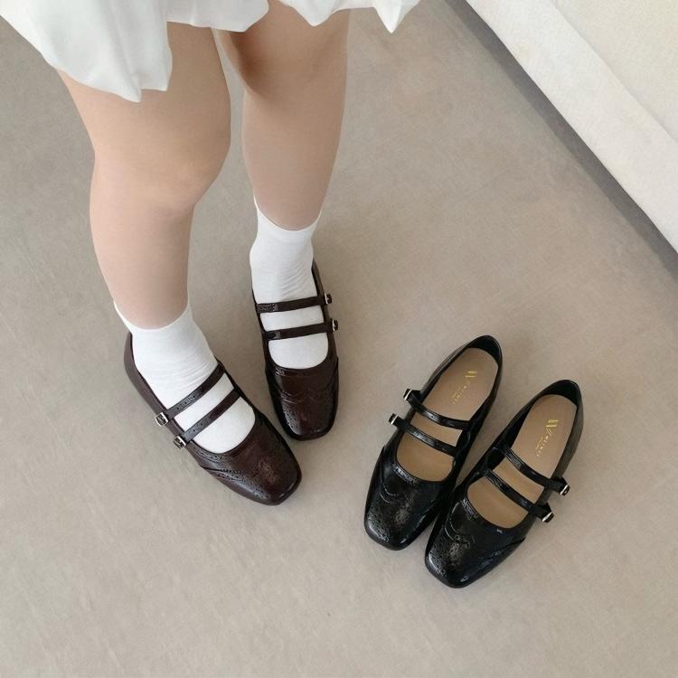 Scarpe basse vintage da donna, modello balletto con suola morbida, scarpe casual., 35, 36, 37, 38, 39, 40, 41, 42, 43