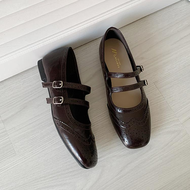 Scarpe basse vintage da donna, modello balletto con suola morbida, scarpe casual., 35, 36, 37, 38, 39, 40, 41, 42, 43
