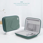 Custodia rigida in EVA BUBM per hard disk portatile, antiurto, con organizer per cavi e borsa per accessori elettronici.