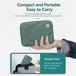 Custodia rigida in EVA BUBM per hard disk portatile, antiurto, con organizer per cavi e borsa per accessori elettronici.