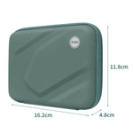 Custodia rigida in EVA BUBM per hard disk portatile, antiurto, con organizer per cavi e borsa per accessori elettronici.