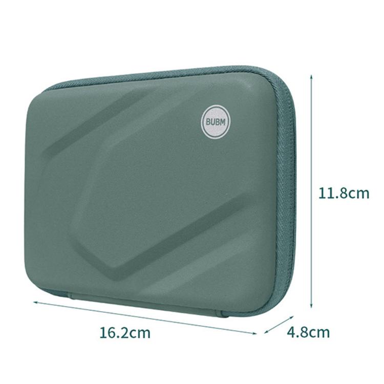 Custodia rigida in EVA BUBM per hard disk portatile, antiurto, con organizer per cavi e borsa per accessori elettronici.