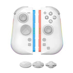 Per Nintendo Switch, 2 controller magnetici sinistro + destro, joystick a 9 assi RGB con sensore di movimento ed effetto Hall, Bluetooth 5.4, funzione di riattivazione e fuoco a raffica.