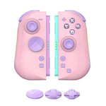 Per Nintendo Switch, 2 controller magnetici sinistro + destro, joystick a 9 assi RGB con sensore di movimento ed effetto Hall, Bluetooth 5.4, funzione di riattivazione e fuoco a raffica.
