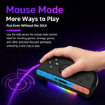 Per Nintendo Switch, 2 controller magnetici sinistro + destro, joystick a 9 assi RGB con sensore di movimento ed effetto Hall, Bluetooth 5.4, funzione di riattivazione e fuoco a raffica.