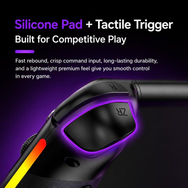 Per Nintendo Switch, 2 controller magnetici sinistro + destro, joystick a 9 assi RGB con sensore di movimento ed effetto Hall, Bluetooth 5.4, funzione di riattivazione e fuoco a raffica.