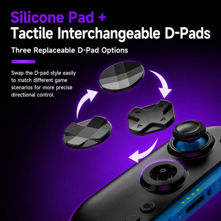 Per Nintendo Switch, 2 controller magnetici sinistro + destro, joystick a 9 assi RGB con sensore di movimento ed effetto Hall, Bluetooth 5.4, funzione di riattivazione e fuoco a raffica.
