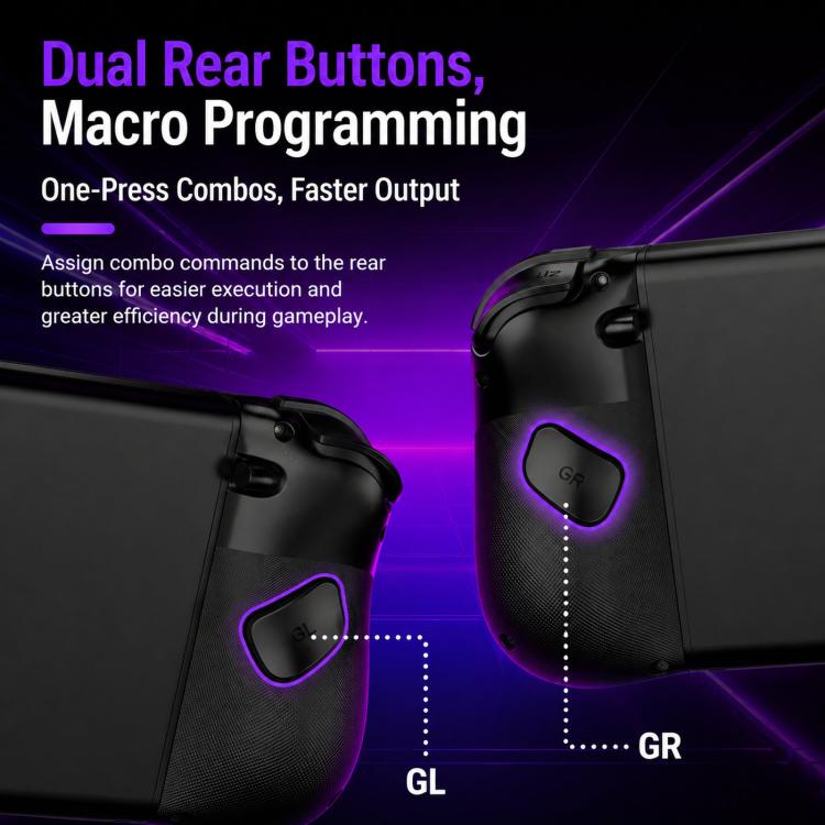 Per Nintendo Switch, 2 controller magnetici sinistro + destro, joystick a 9 assi RGB con sensore di movimento ed effetto Hall, Bluetooth 5.4, funzione di riattivazione e fuoco a raffica.