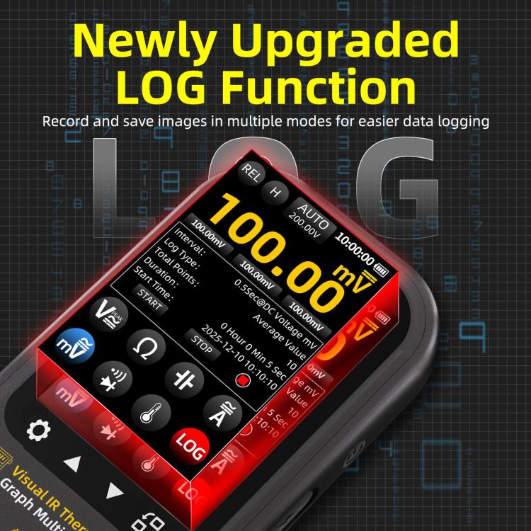 Multimetro a infrarossi ad alta precisione BSIDE SH6 con touchscreen, 2 in 1, misuratore di temperatura e tester elettrico., Standard, SH6