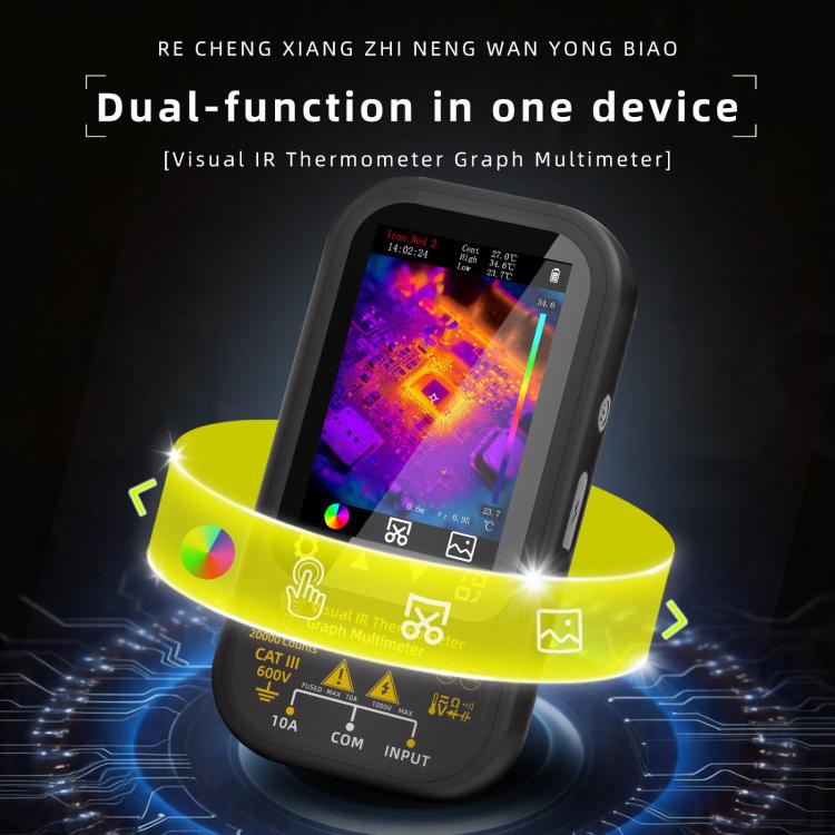 Multimetro a infrarossi ad alta precisione BSIDE SH6 con touchscreen, 2 in 1, misuratore di temperatura e tester elettrico., Standard, SH6