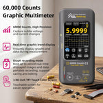 BSIDE S600A Multimetro grafico touchscreen da 60000 conteggi Tester fotovoltaico True-RMS con registratore di dati, Standard, Standard+TP02 Flexible Current Clamp