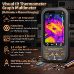 Multimetro a infrarossi HD touchscreen BSIDE SH8 2 in 1 con termocamera e display touchscreen., SH8