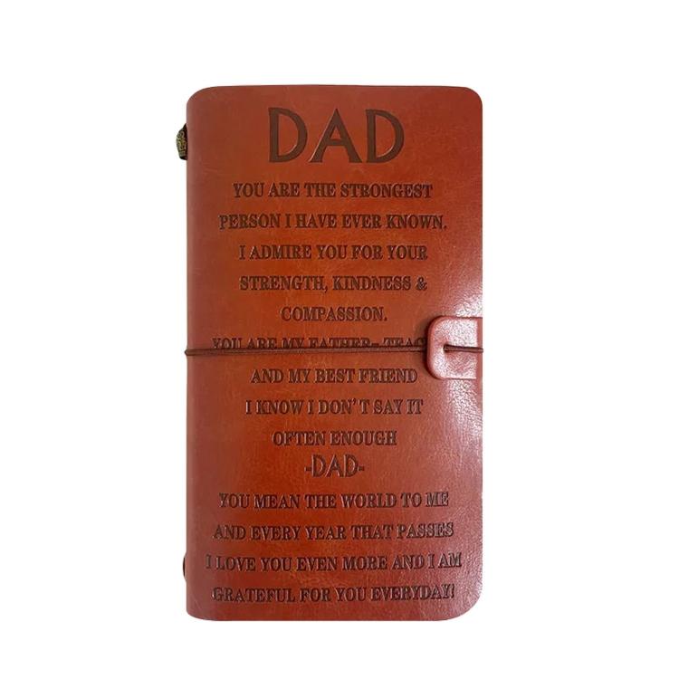 Taccuino da viaggio vintage in pelle formato A6 ricaricabile con citazione incisa, Brown - To My Mom (Engraved Text), Brown - To My Dad (Engraved Text), Brown - To My Husband, Brown - To My Friend, Brown - Employee Appreciation                         ...