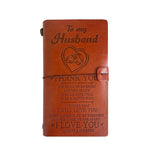 Taccuino da viaggio vintage in pelle formato A6 ricaricabile con citazione incisa, Brown - To My Mom (Engraved Text), Brown - To My Dad (Engraved Text), Brown - To My Husband, Brown - To My Friend, Brown - Employee Appreciation                         ...