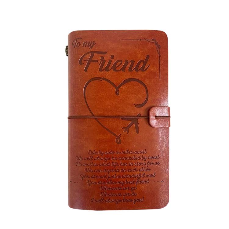 Taccuino da viaggio vintage in pelle formato A6 ricaricabile con citazione incisa, Brown - To My Mom (Engraved Text), Brown - To My Dad (Engraved Text), Brown - To My Husband, Brown - To My Friend, Brown - Employee Appreciation                         ...